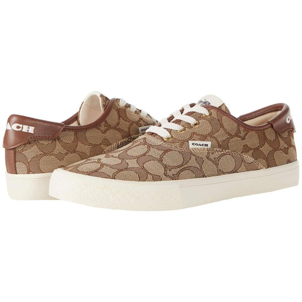 Womens Coach Citysole Skate Sneakers Signature Khaki Leather 9.5 (B) NEW NIB
